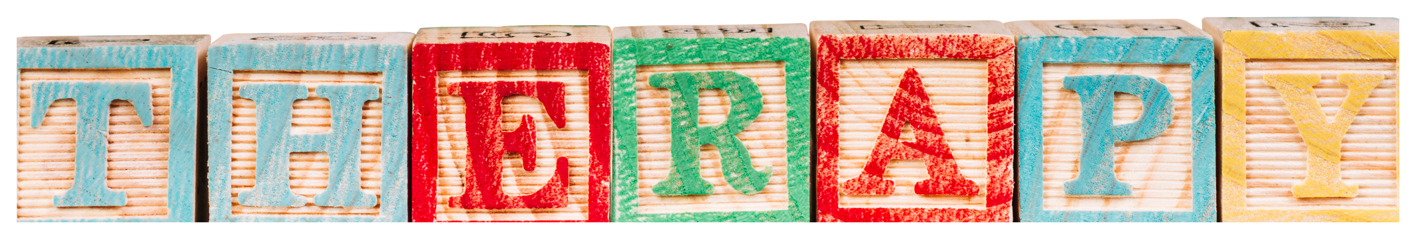 Footer image of blocks spelling 'therapy'
